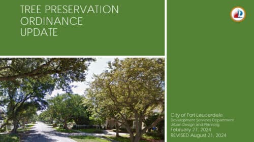 City of Fort Lauderdale - 2024 Outstanding Tree Ordinance Award