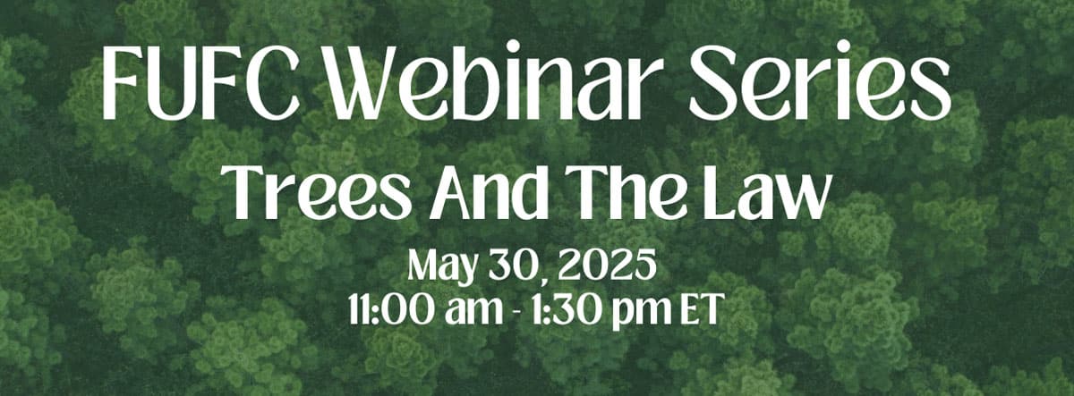 Trees and the Law webinar series title