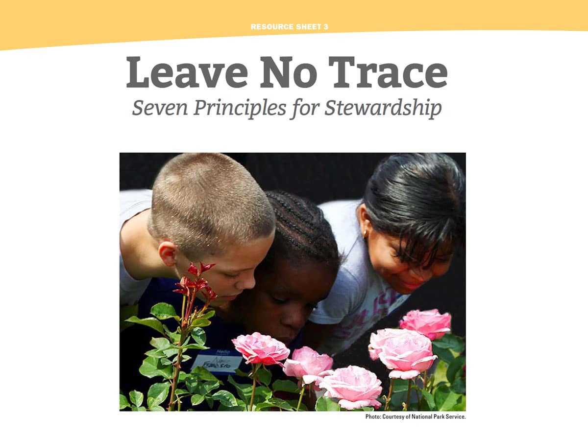 Leave No Trace - Seven Principles of Stewardship